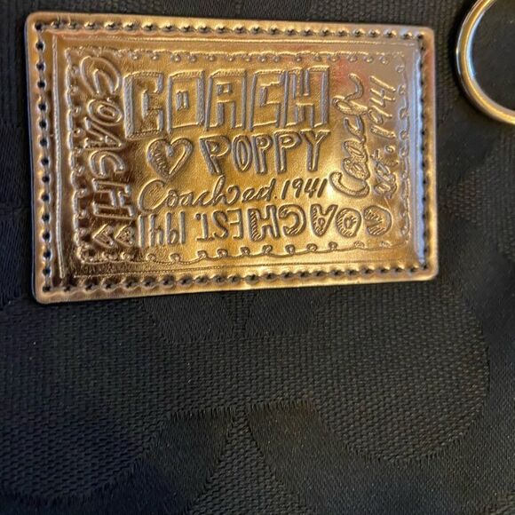 Black coach poppy tote - Picture 5 of 9